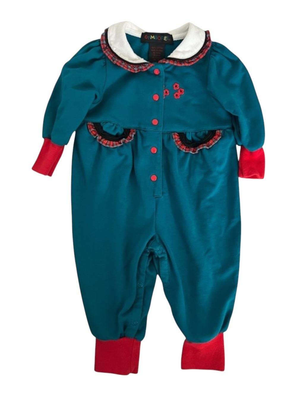 Vintage 90s Baby Girl Christmas Romper